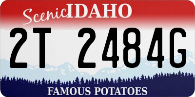 ID license plate 2T2484G