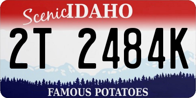 ID license plate 2T2484K