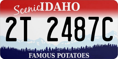 ID license plate 2T2487C