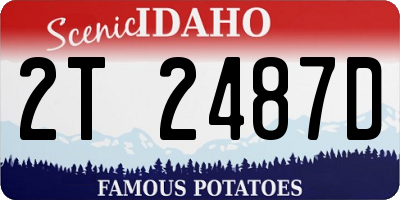 ID license plate 2T2487D