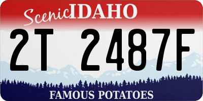 ID license plate 2T2487F