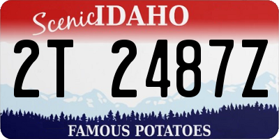 ID license plate 2T2487Z