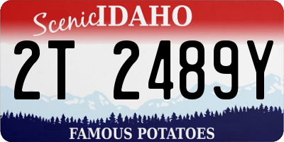 ID license plate 2T2489Y