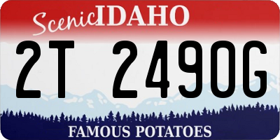 ID license plate 2T2490G
