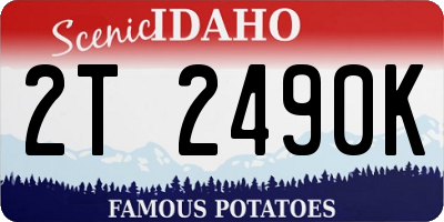 ID license plate 2T2490K