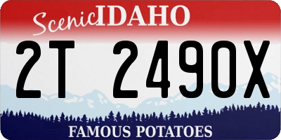 ID license plate 2T2490X