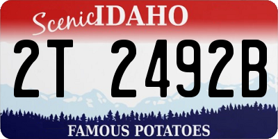 ID license plate 2T2492B