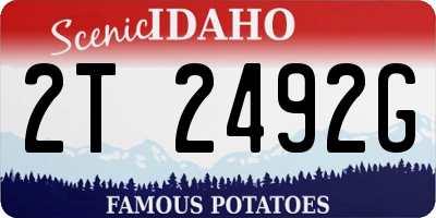 ID license plate 2T2492G