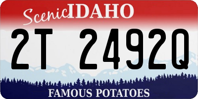 ID license plate 2T2492Q