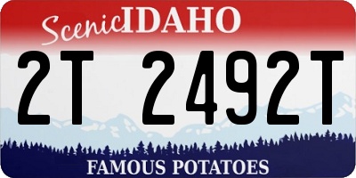 ID license plate 2T2492T
