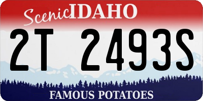 ID license plate 2T2493S