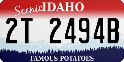 ID license plate 2T2494B
