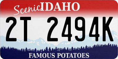 ID license plate 2T2494K