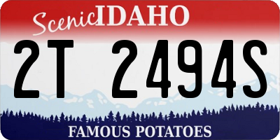 ID license plate 2T2494S
