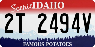 ID license plate 2T2494V