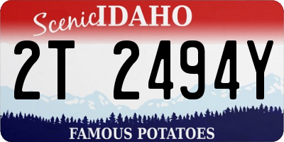 ID license plate 2T2494Y