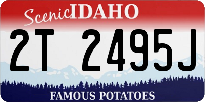 ID license plate 2T2495J