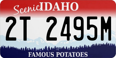ID license plate 2T2495M