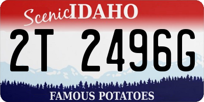 ID license plate 2T2496G