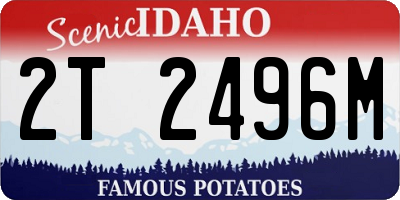 ID license plate 2T2496M