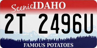 ID license plate 2T2496U