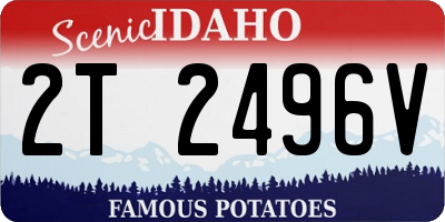 ID license plate 2T2496V