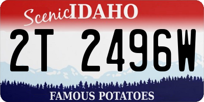 ID license plate 2T2496W