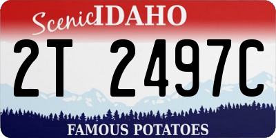 ID license plate 2T2497C