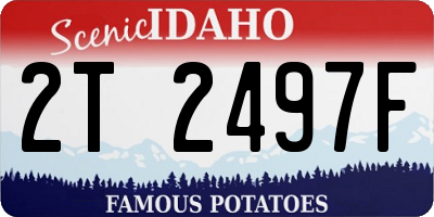 ID license plate 2T2497F