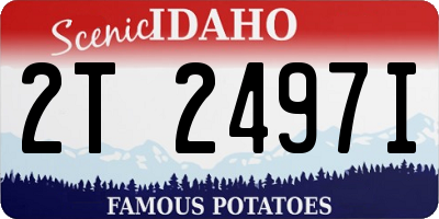 ID license plate 2T2497I