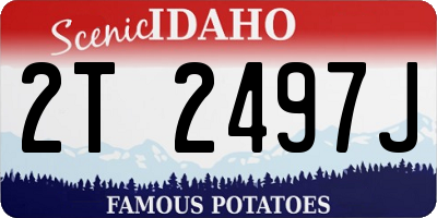 ID license plate 2T2497J