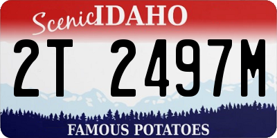 ID license plate 2T2497M