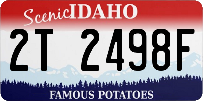 ID license plate 2T2498F