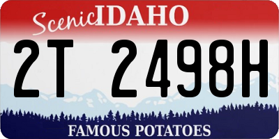 ID license plate 2T2498H