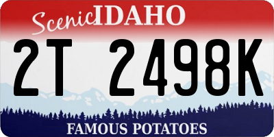ID license plate 2T2498K