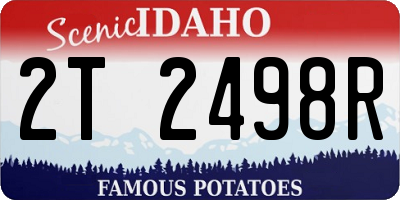 ID license plate 2T2498R