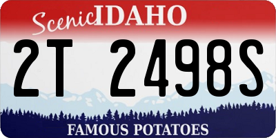 ID license plate 2T2498S