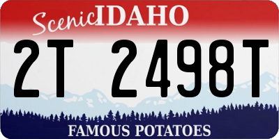 ID license plate 2T2498T