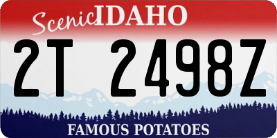 ID license plate 2T2498Z