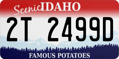 ID license plate 2T2499D