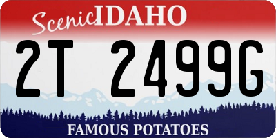 ID license plate 2T2499G