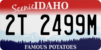 ID license plate 2T2499M