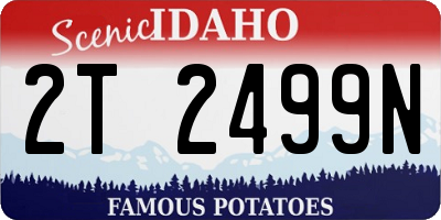ID license plate 2T2499N