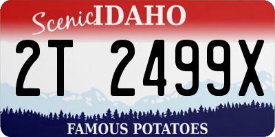 ID license plate 2T2499X