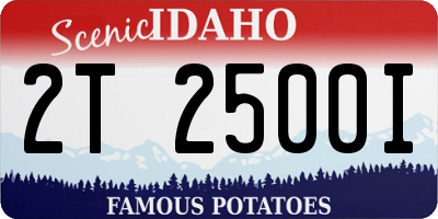 ID license plate 2T2500I