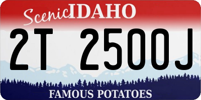 ID license plate 2T2500J