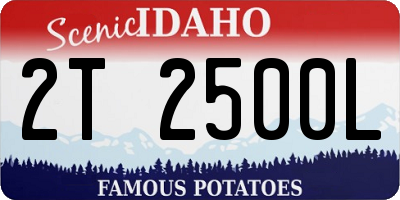 ID license plate 2T2500L