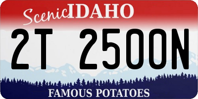 ID license plate 2T2500N