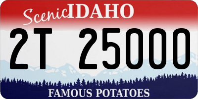 ID license plate 2T2500O