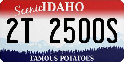 ID license plate 2T2500S